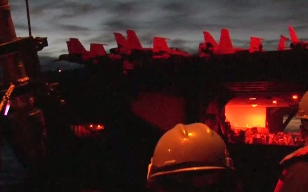USS Nimitz Replenishment At Sea