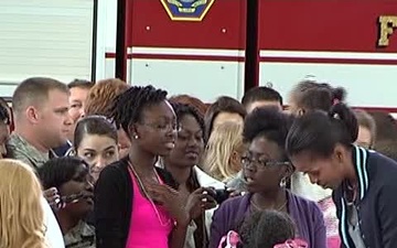 First Lady Michelle Obama Visits Military Families in the U.K., Part 5 of 6
