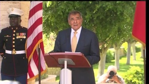 Panetta holds a press conference in Tunisia