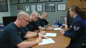 Triplets enlist together in the Air Force