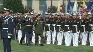 GEN Martin Dempsey welcomes Russian counterpart