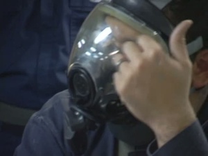 Sailors Onboard USS Avenger Run CBR Drills (Short Version)