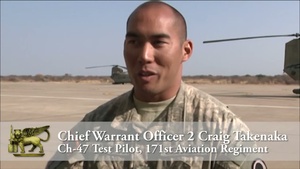 Test Pilot Flies CH-47s at Southern Accord 2012