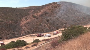 Brush fire aboard East Miramar
