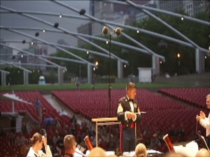 Marine Corps Band New Orleans performs at Millennium Park