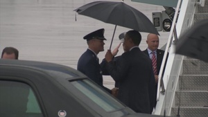 President of The United States Barack Obama Departs Nellis AFB