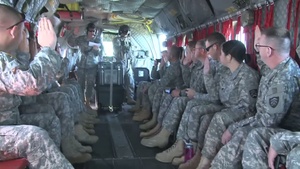 Oregon Soldiers receive Chinook ride for extending