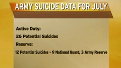 Army releases July suicide report