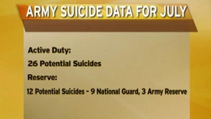 Army releases July suicide report