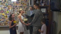 Soldier weds at airport