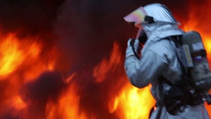 Aircraft Rescue and Fire Fighting Marines bring safety to the flight line