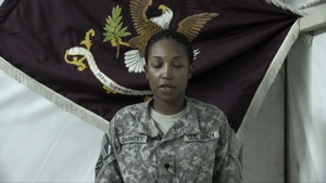 SPC. Dana Daughtry Sends a Message Home