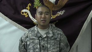 SPC. Guillermo Pauso Sends a Message Home