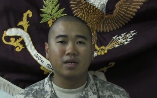 SPC. Guillermo Pauso Sends a Message Home
