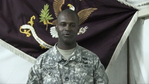 SFC. Anthony Gordon Sends a Message Home