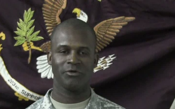 SFC. Anthony Gordon Sends a Message Home