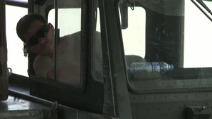 B-Roll Bagram Airfield Cargo Loading C-17