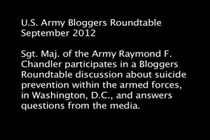 U.S. Army Bloggers Roundtable - September 26