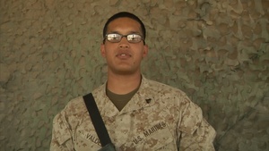 Cpl. Valdez Gives Shout Out to SDSU Aztecs