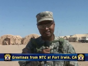 2BCT – Greetings from NTC – Pfc. Prasad