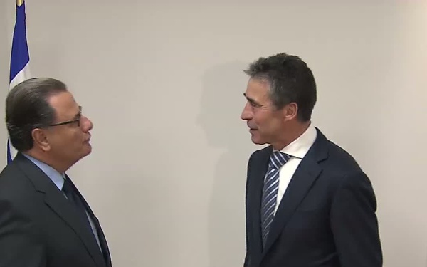 NATO SG Meeting with Greek Defense Minister Panos Panagiotopoulos