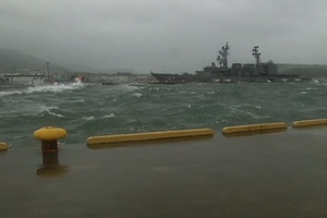 Typhoon Sanba Hits Sasebo