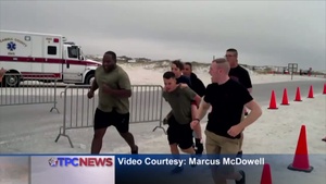 Marines Carry Cancer Survivor Over Finish Line