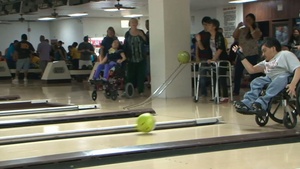 Service Members Volunteer at Special Olympics Guam Bowling