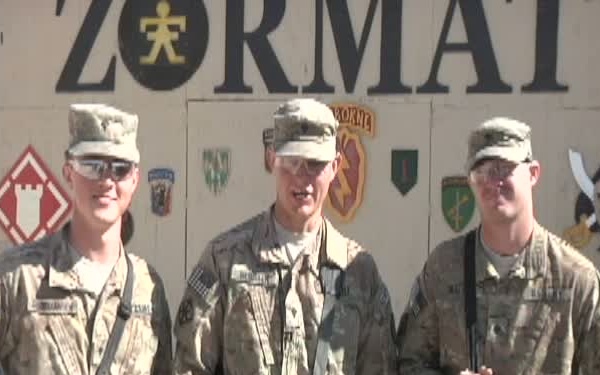 Spc. Goodmansen, Spc. Webster and Spc. Walker