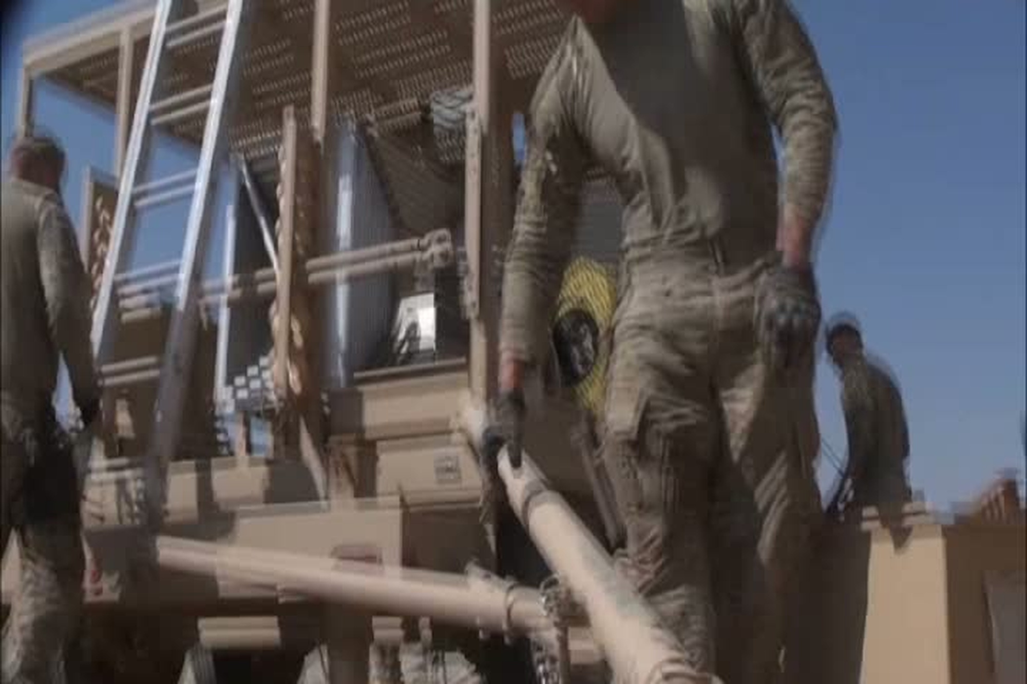 Members of the U.S. Army&#39;s 349th Psychological Operations Company traveled by convoy to Combat Outpost (COP) Marjeh, Helmand Province, Afghanistan on Oct. 25, 2012 to disassemble and remove the PTM-100 radio tower for a Radio In A Box (RIAB) system. COP Marjeh is being closed as part of the drawdown of coalition forces in Afghanistan. The 349th is supporting Operation Enduring Freedom. Produced by Air Force Senior Master Sgt. Dennis Martin.