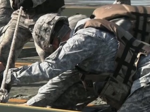 Missouri Guardsmen Assemble Floating Bridges