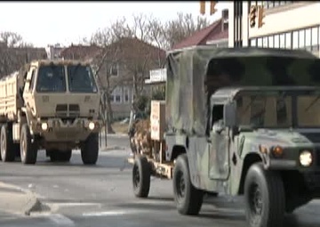 Hurricane Sandy relief - Army Reserve's 401st Quartermaster Detachment pumps flood waters out of Long Beach, N.Y.
