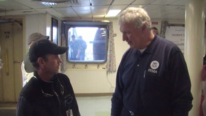 Richard Serino tours the T.S. Kennedy