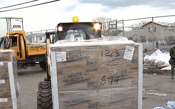 Water And Food Distribution Following Hurricane Sandy