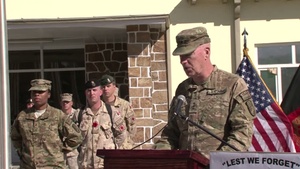 NTM-A Commander Delivers Remembrance Day (Veterans Day) Remarks in Afghanistan