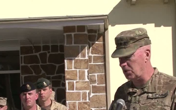 NTM-A Commander Delivers Remembrance Day (Veterans Day) Remarks in Afghanistan