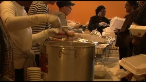 Volunteers Distributing Food