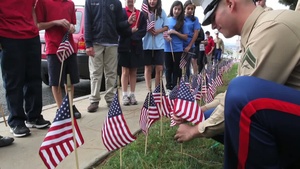 Marines, students honor veterans (no graphics)