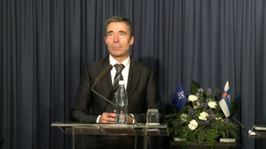 NATO Secretary General Anders Fogh Rasmussen Joint Press Conference with Finnish Prime Minister