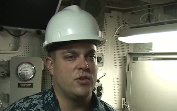 USS Lassen Main Space Fire Drill