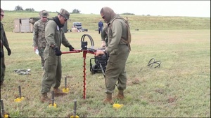 Marines install arresting gear during Forager Fury