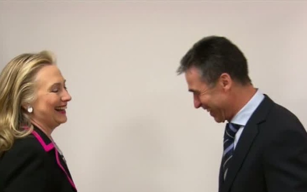 NATO SG Rasmussen Meeting US Secretary of State Clinton