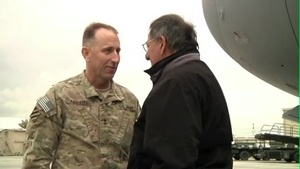 Defense Secretary Leon Panetta Arrives in Kandahar Afghanistan