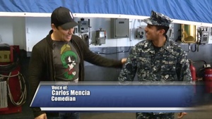 All Hands Update: Comedians Carlos Mencia &  Momo Rodriguez Visit USS George H.W. Bush