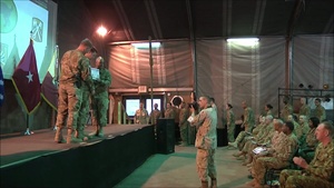 16th Sustainment Brigade combat patch ceremony