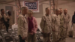 CMC Surprises Camp Leatherneck Marines Christmas Eve