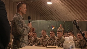 SECAF, CMSAF Visit Kanadahar Airfield (Short, Look-Live, CMSAF Focus)