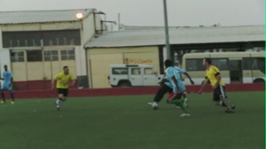 US / Djiboutian Service Members Play a Game of Soccer