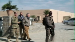 Senate Republican Leader Mitch McConnell Visits With Regional Command South Leadership and Soldiers in Afghanistan