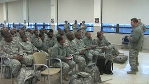Guardsmen from the Virgin Islands National Guard arrive in Washington,